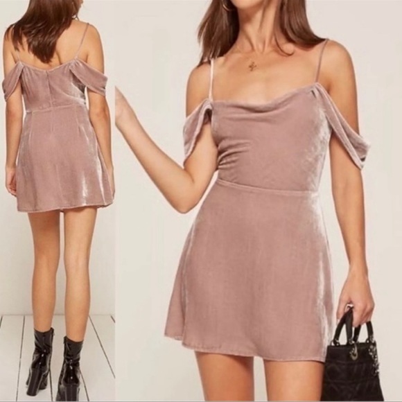 Reformation Lorraine Silk Velvet Mini Dress - Picture 3 of 15